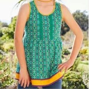 Matilda Jane sz 14 Brilliant Daydream Colorful Arrays tank green yellow tween